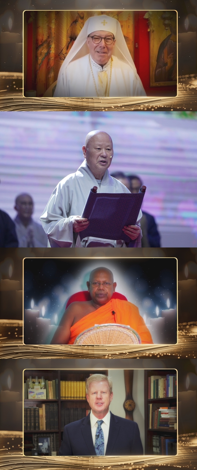구국구세 기도회에 참여한 세계 종교 지도자들.