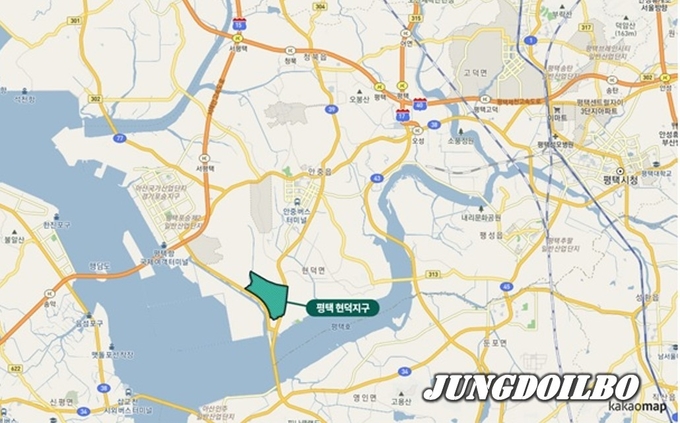 현덕지구 위치도