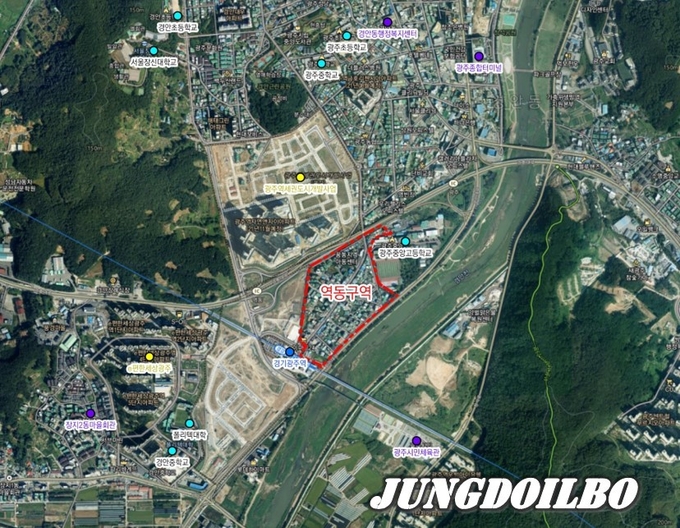 광주 역동 위성도