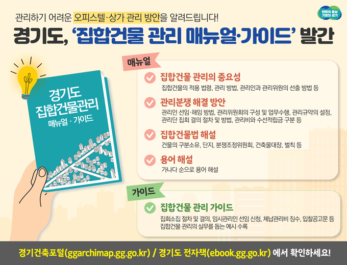 경기도, 집합건물 관리 매뉴얼·가이드 발간 그래픽자료