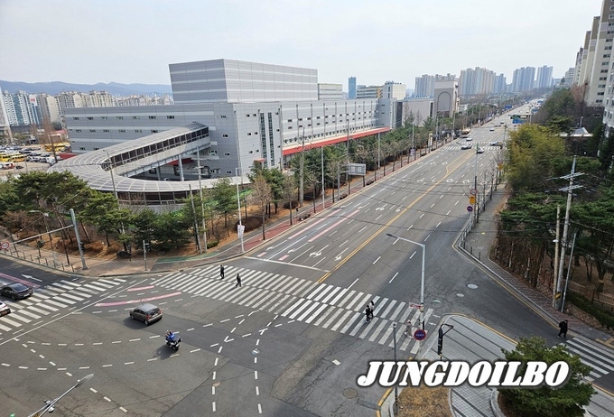 수지구가 동천동 904번지 일원 버스전용차로를 해제했다