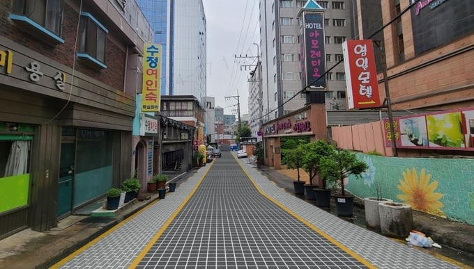 북측이면도로 정비 조감도