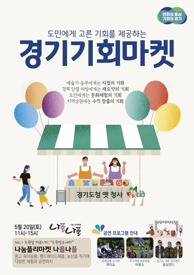 경기도, 20일 구청사에서 세 번째 ‘경기기회마켓’ 개최