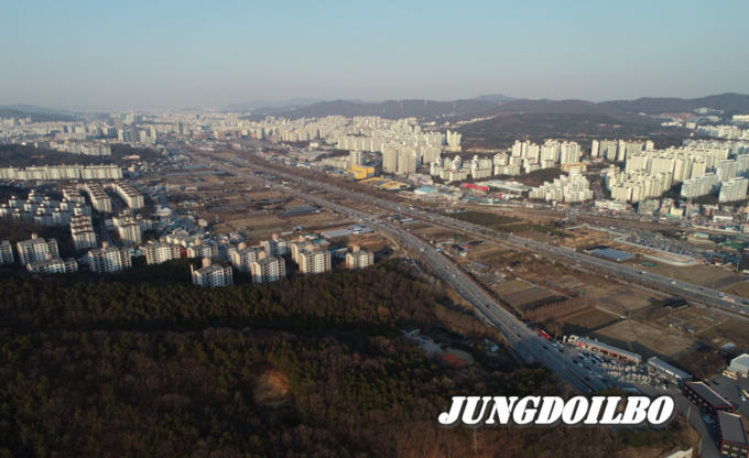 기흥구 보정동과 마북동 일원 경기용인플랫폼시티 사업 대상구역 전경 
