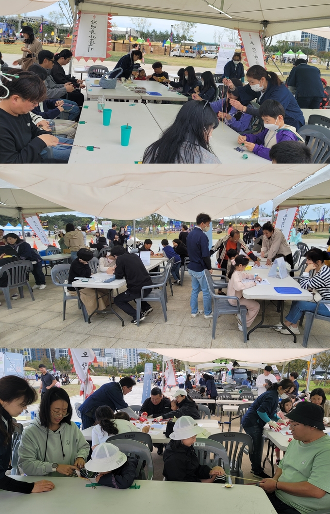 경기도민속놀이교육연구회가 지난 7~8일 '2023 화성시 효 문화제'에 참여해 많은 시민들의 참여 및 호응을 받았다. 