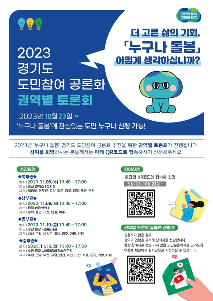 경기도 공론화 권역별 토론회 포스터