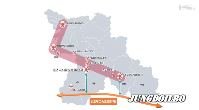  용인특례시 L자형 반도체 벨트와 반도체 고속도로 = 자료사진 용인특례시