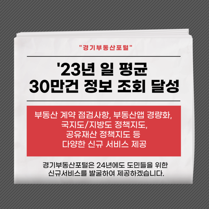 부동산거래 점검사항, 부동산앱 경량화 개선 등 다양한 신규 서비스 제공
