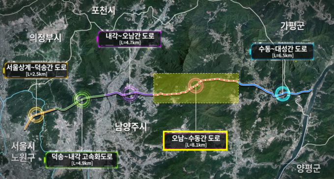 오남~수동 위치도