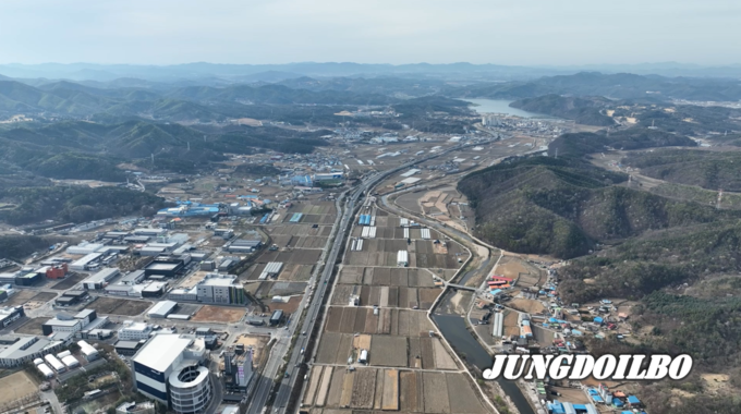 용인 첨단 시스템 반도체 국가산단이 들어설 이동 남사읍 일대 전경.