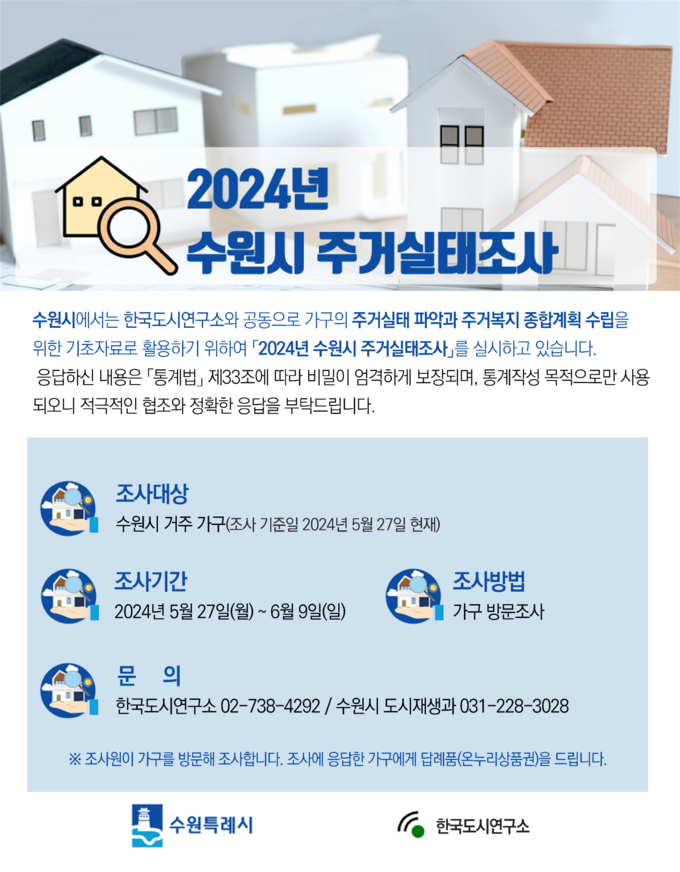 2024 수원시 주거실태조사 홍보물