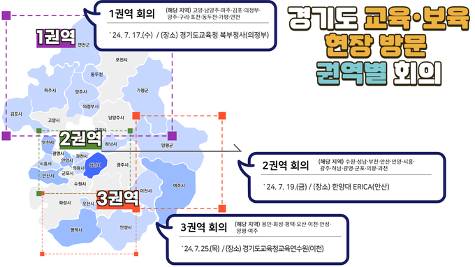경기도 교육·보육 현장 방문 권역별 회의 안내 웹포스터 = 자료사진 경기도교육청