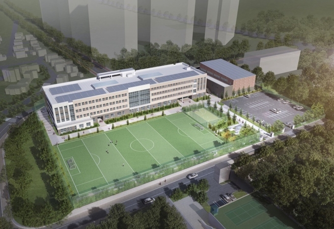  오는 2026년 3월개교할 예정인 용신고등학교 조감도