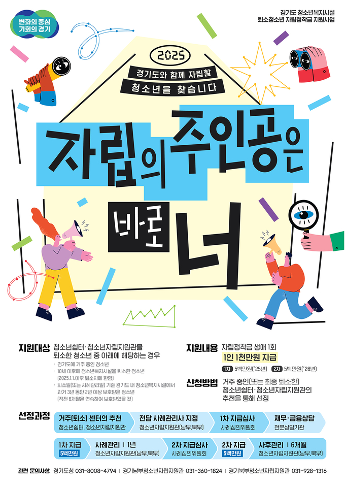 경기도가 자립준비청소년의 첫걸음을 응원합니다