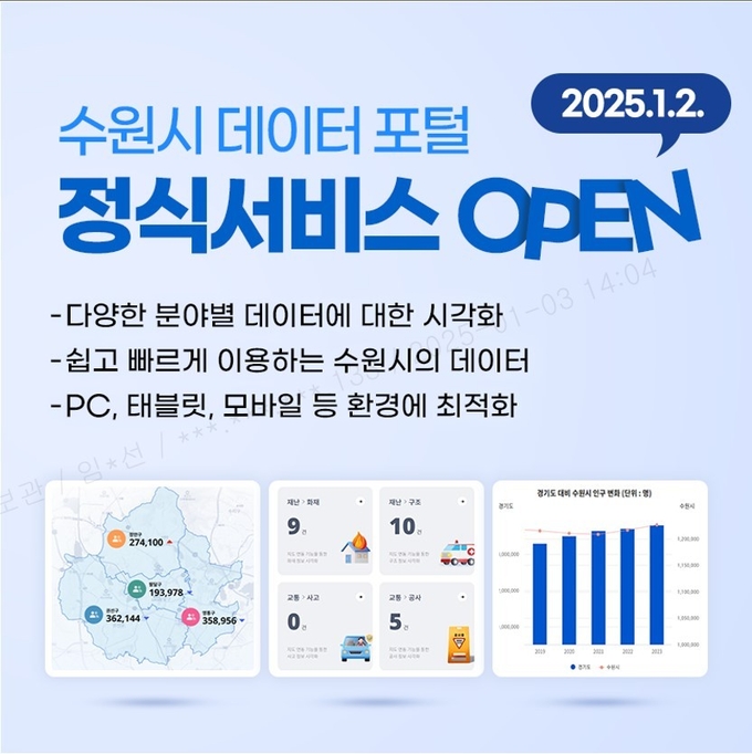 수원시 데이터 포털 홍보물.
