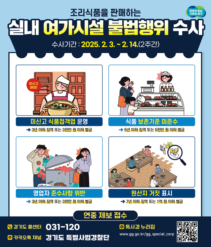 경도특사경, 그래픽 보도자료_실내여가시설 불법행위 광역수사 = 자료사진 경기도