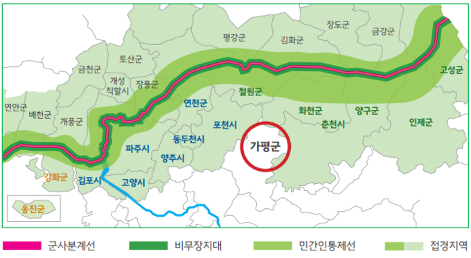 접경지역 현황도. = 자료사진 경기도