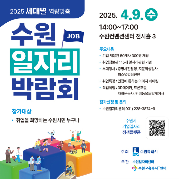 2025 수원시 일자리박람회 홍보물.