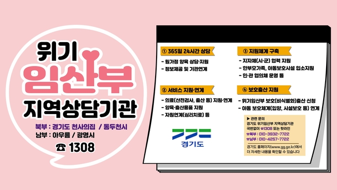 위기임산부 지역상담기관 홍보문. 사진=경기도 