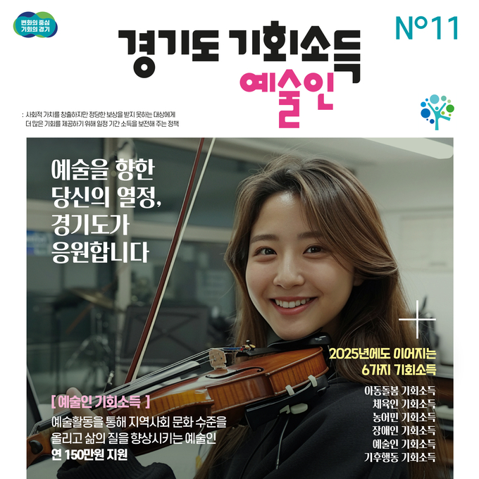 예술인 기회소득 포스터. 사진=경기도