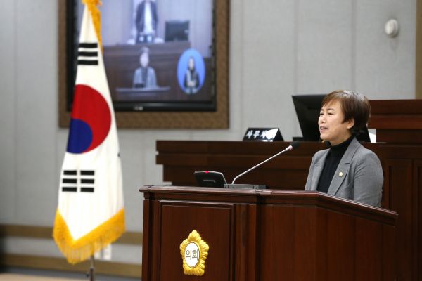 수원시의회 윤경선 의원, 본회의에서 수원시 금곡동 내 공공기관 명칭에 대한 5분 자유발언
