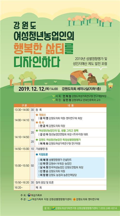 성별영향평가 및 성인지예산 제도 발전 포럼
