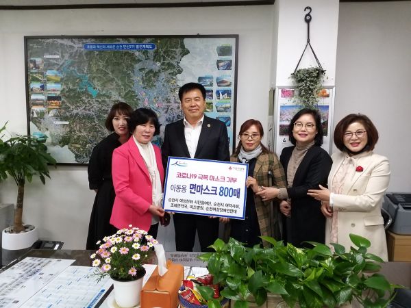 순천시 여성친화 시민참여단, 아동용 마스크 제작·기부