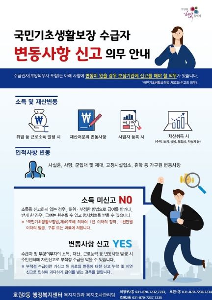 의정부시 호원권역, 2024년 상반기 사회보장급여 확인조사 실시