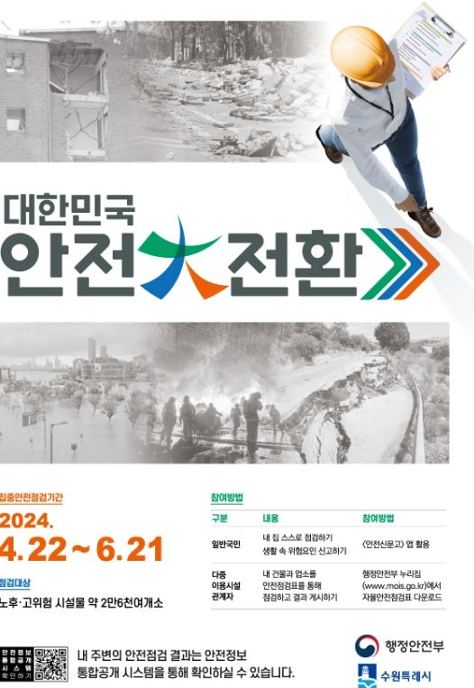 2024년 대한민국 안전대전환 홍보물.