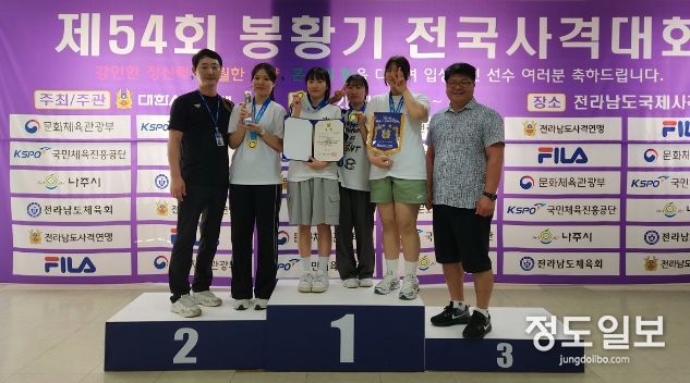 봉황기 전국사격대회 단체전 대회신기록 깨고 우승