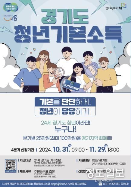 시흥시, 청년기본소득 4분기 신청 개시