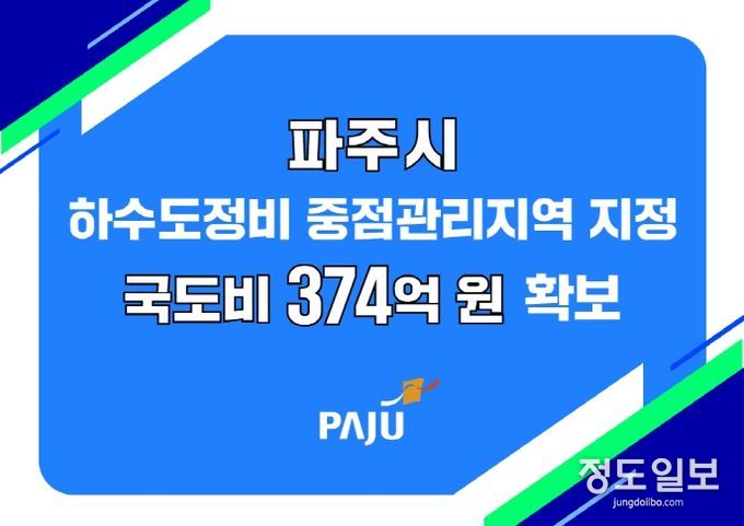 파주 야당동 일원 하수도중점관리지역 지정…침수예방사업 가속화 전망