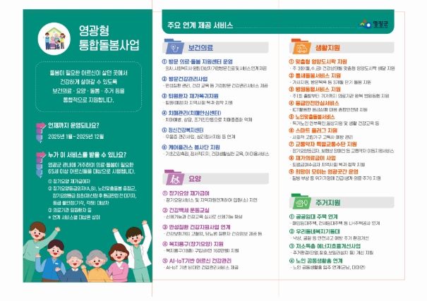 '영광형 통합돌봄사업' 시행으로 의료·돌봄 공백 해소