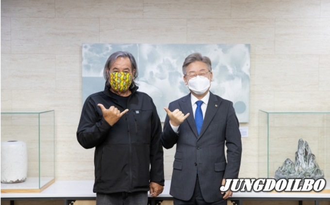 이재명, 도산 안창호 선생 외손자 필립 안 커디 접견 = 자료사진 경기도