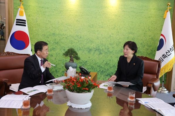 김문근 단양군수, 송미령 농식품부장관에게 지역 현안 건의