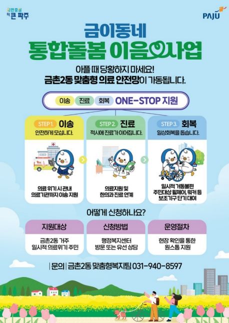 파주시 금촌2동, '맞춤형 보조기구 지원'으로 복지 사각지대 주민 일상 회복 돕는다