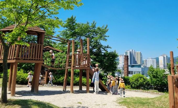 장성공원 유아숲체험원. 장성군 제공